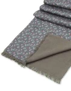 Gefütterter Seidenschal Herren Milano Paisley Taupe