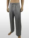 Seiden-Lounge-Hose inSilk Jacquard Stripe Steelgrey