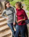 Damen-Rollkragenpullover aus Seide und Merinowolle - Engel